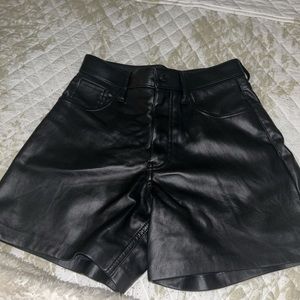 Vegan Leather Dad Shorts